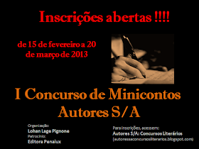 I Concurso de Minicontos Autores S/A ~ Autores S/A: Concursos Literários