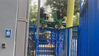 Impulse Roller Coaster Train Leaves The Station Knoebels