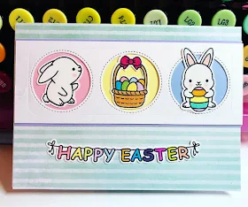 Sunny Studio Stamps: Chubby Bunny Window Trio Dies Customer Card by Jenny Roff