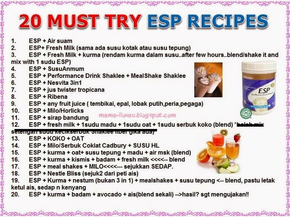 Resepi ESP Shaklee