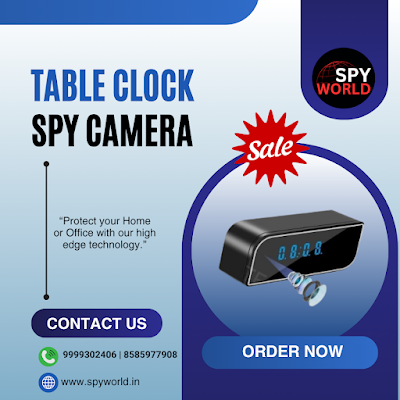 table clock spy camera