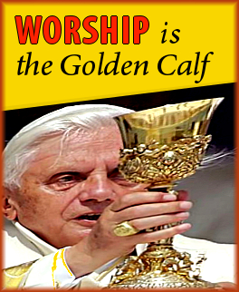 Worship is the golden calf. Words by Cosmic Rapture.