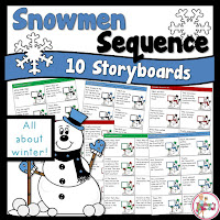 Snowmen Storyboards for Sequencing