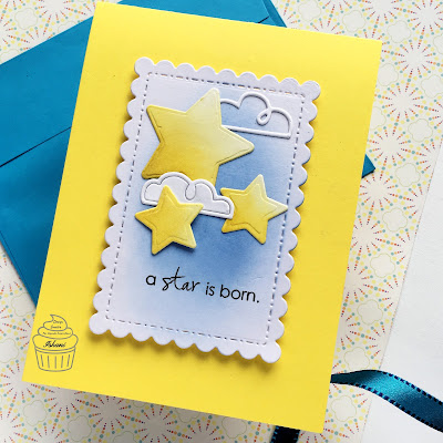 Baby Card, Star is born card, Quillish, CAS card