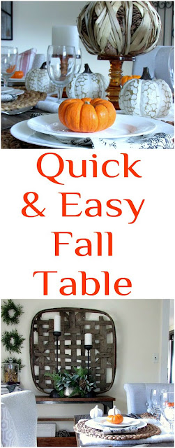 Quick and easy fall tablescape for entertaining and parties