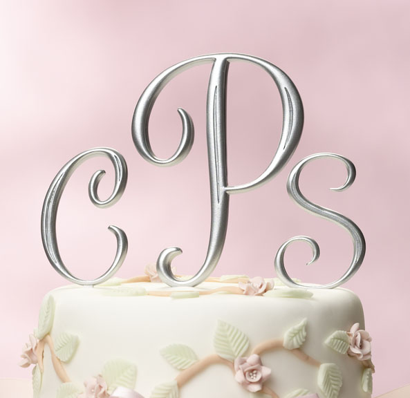  Wedding  Cakes  Monogram  Wedding Cake Toppers Monogram  