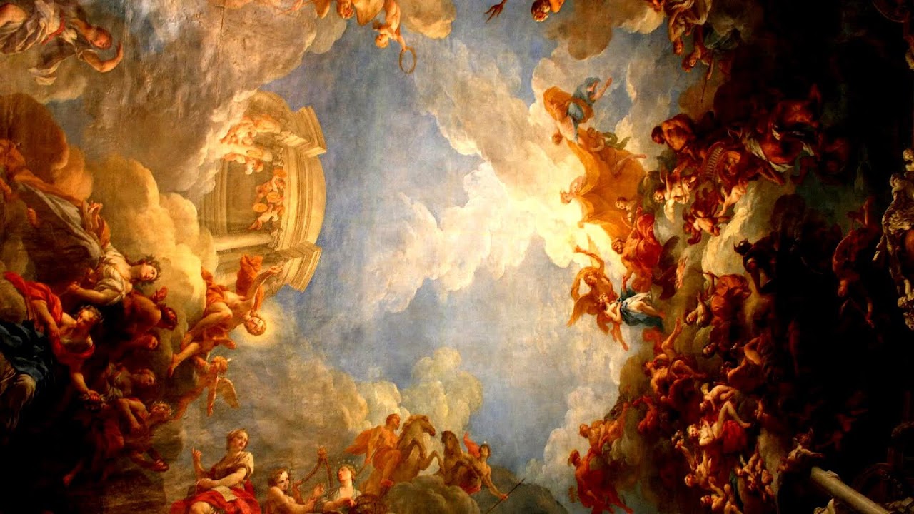 Illusionistic ceiling painting