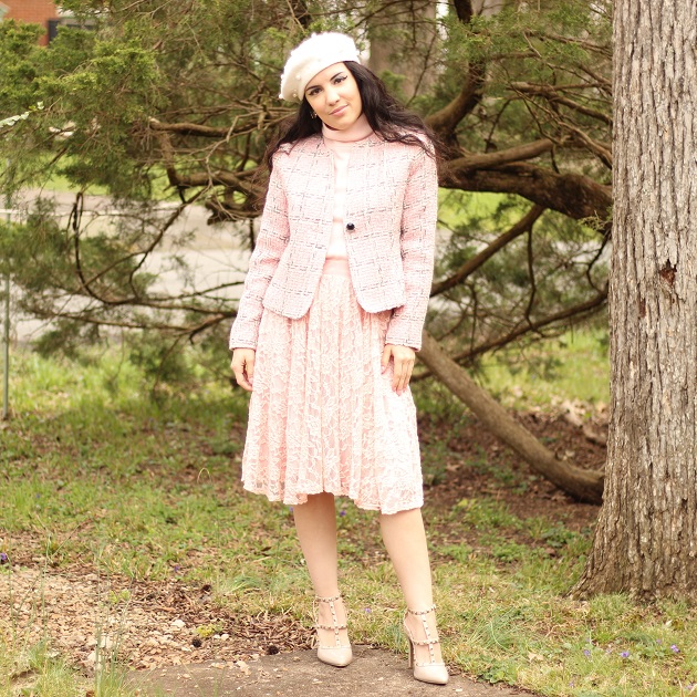 Pink Lace Skirt