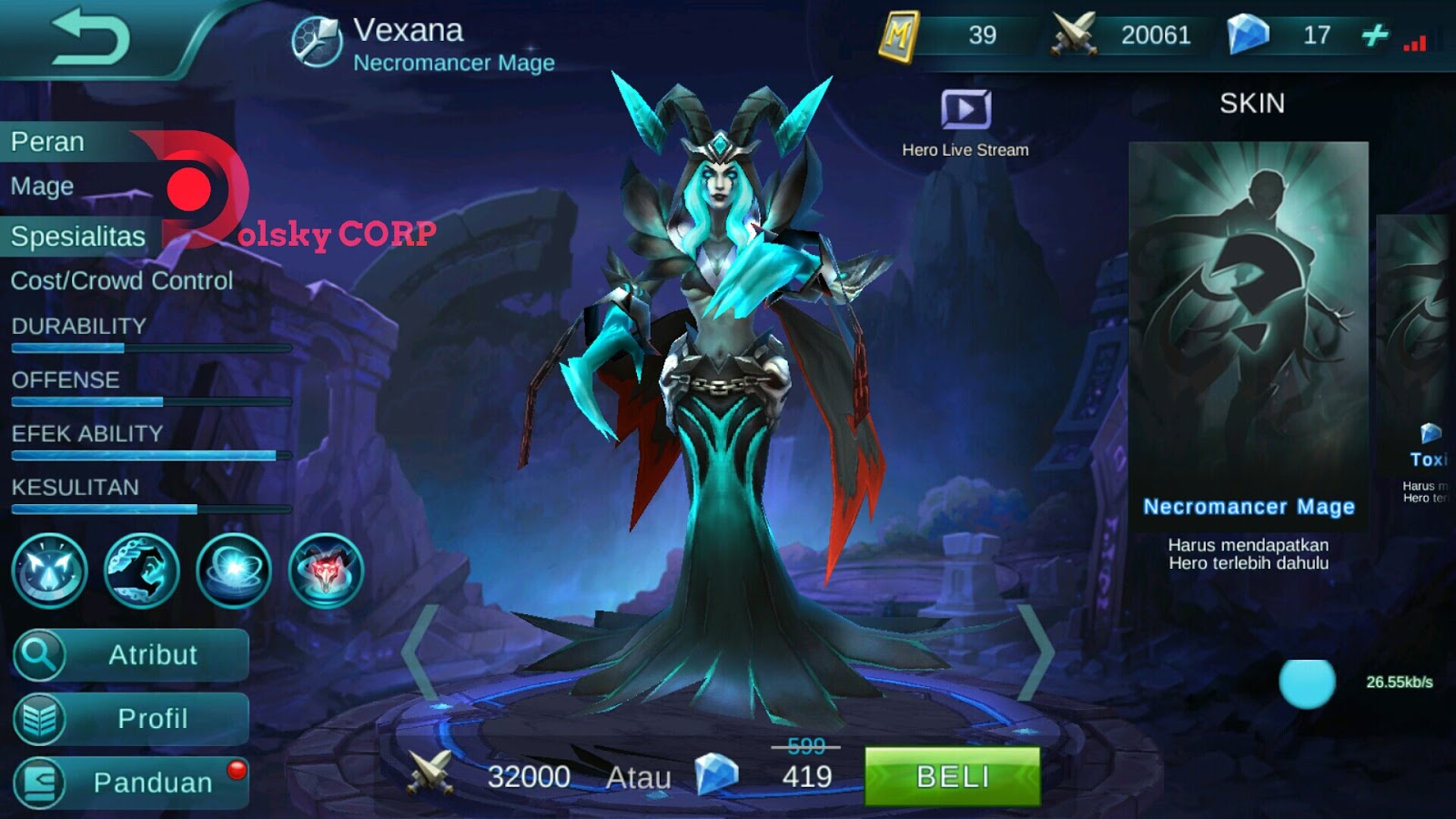 Hero Vexana Toxic Kiss High Damage Build Set Up Gear DolskyCorp