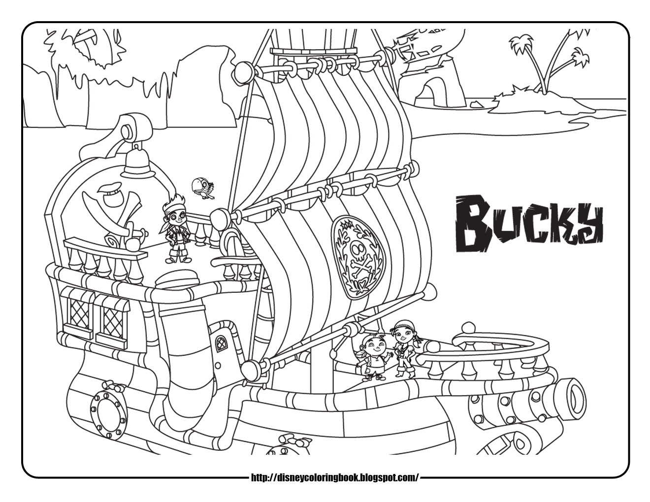 Disney Coloring Pages and Sheets for Kids: Jake and the Neverland