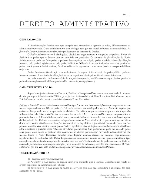 DIREITO ADMINISTRATIVO PARA CONCURSOS