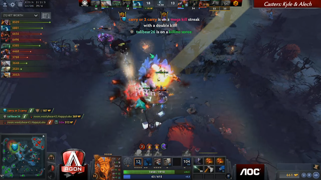 AGON DOTA 2 Finals, clash between team Execration and Neon Esports