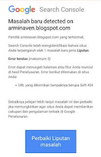 URL Yang Dikirimkan Tampaknya Berupa Soft 404