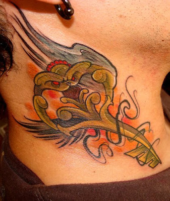 Cool Neck Tattoo Design