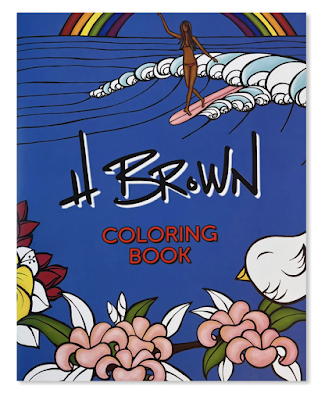heather brown surf art coloring book