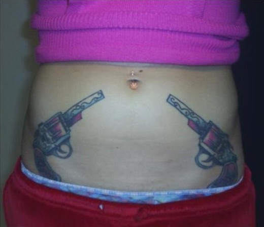 The ninth of my Gun Tattoos actually looks real deff not a tattoo design