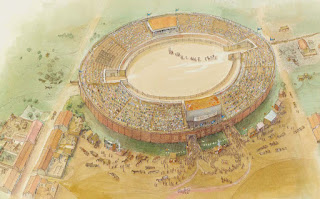 Illustration of the arena in Roman London