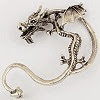 Image: Classic Dragon Ear Wrap Cuff Earring Stud Earrings Punk Rock Ear (Antique silver)
