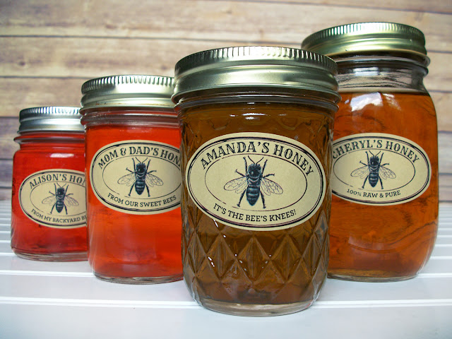 Custom Kraft Seal Oval Honey Jar Labels