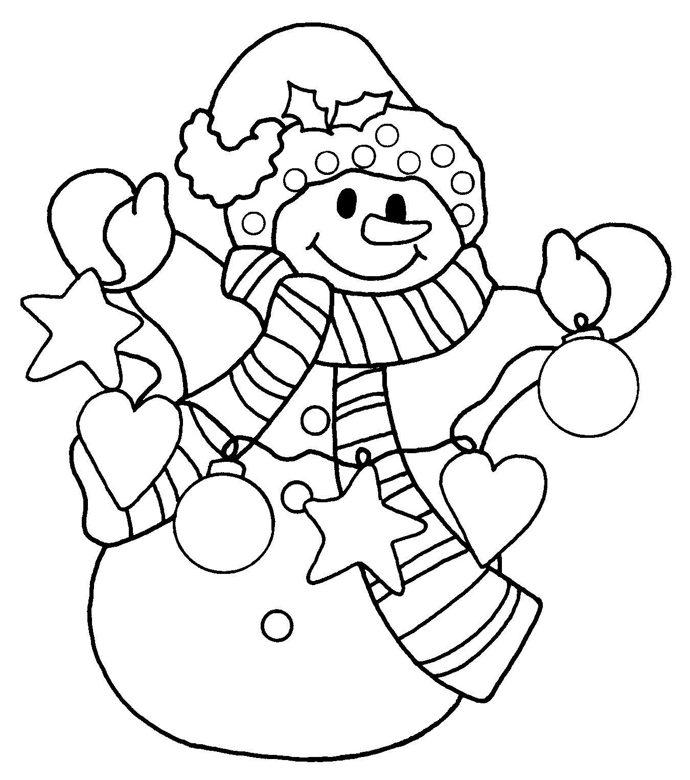 Snowman Coloring Pages For Kids 1