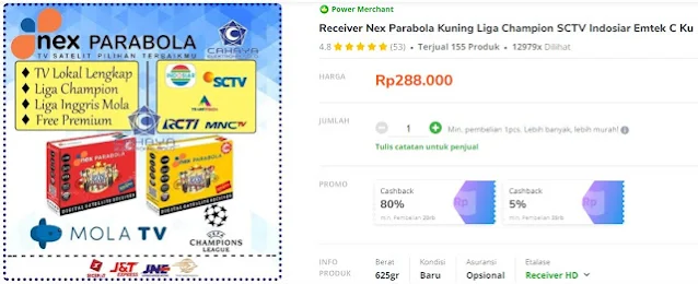 NEX PARABOLA RECEIVER Yang Bisa Tayangkan RCTI, Global TV, MNCTV, I-News TV MNC Group