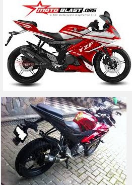 Gambar modifikasi motor yamaha r15 dan r25 striping stiker 