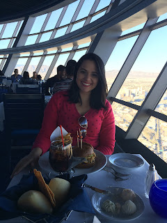 almoço no restaurante top of the world - stratosphere casino - las vegas