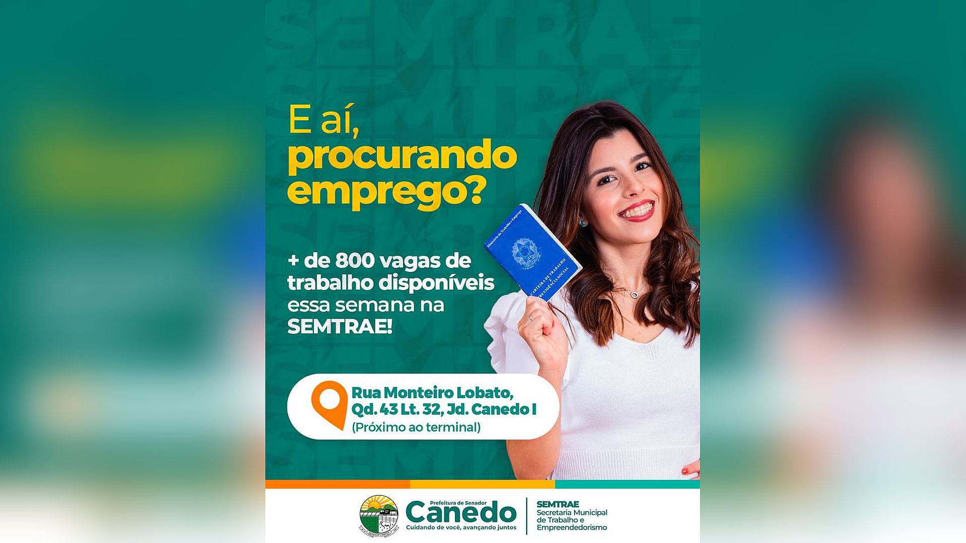 Senador Canedo oferece mais de 800 oportunidades de emprego nesta semana