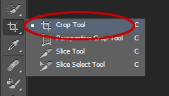 Grab the Crop Tool.