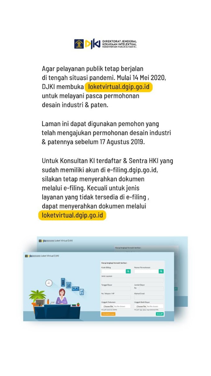 Panduan Loket Virtual Direktorat Jenderal Kekayaan Intelektual (DJKI)