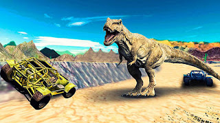 Download Dino World Car Racing V1.0 MOD Apk For Android