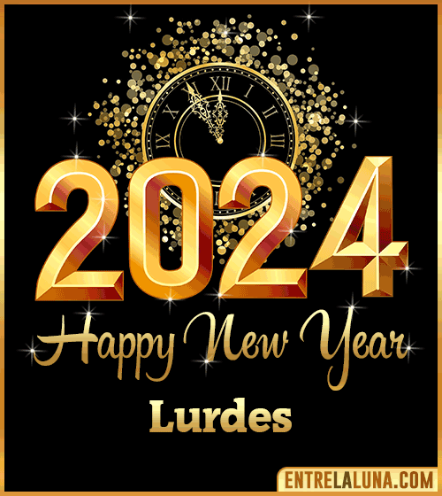 Happy New Year 2024 wishes gif Lurdes