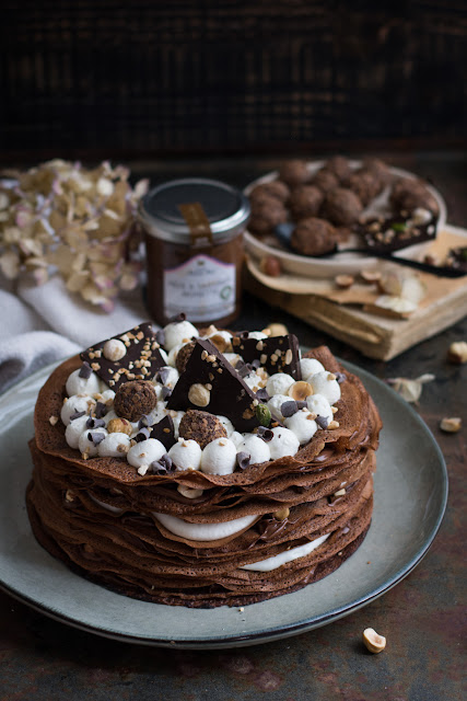 Gâteau de crêpes à la pâte à tartiner