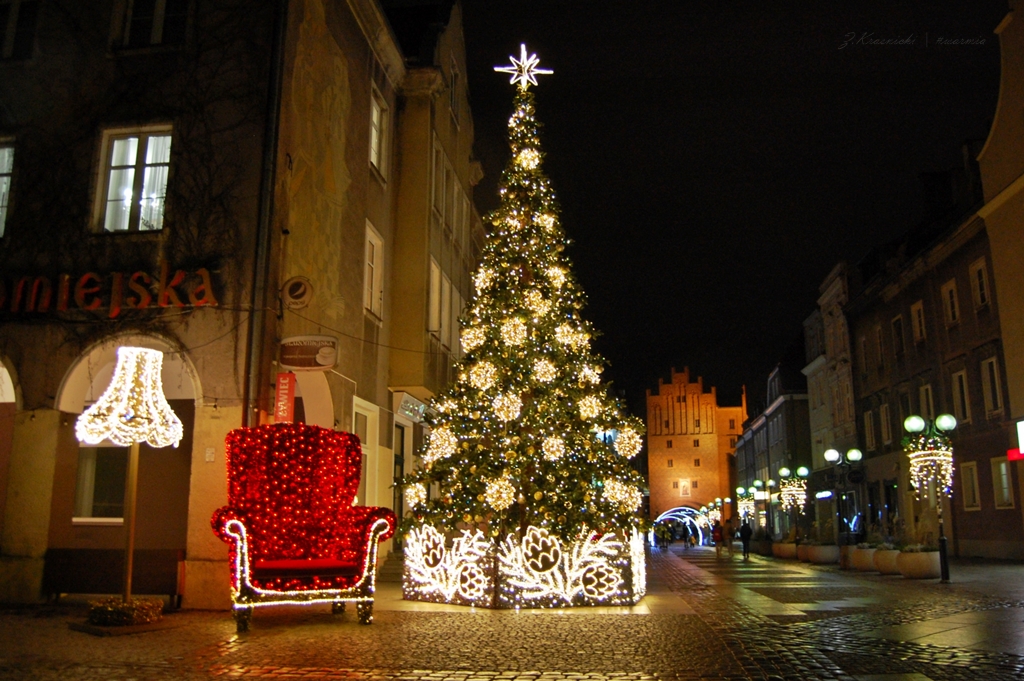 Iluminacje w Olsztynie | Zobacz, jak wygląda miasto w Nowym Roku