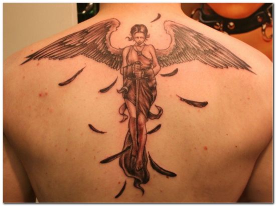 angel tattoos for men. Guardian Angel Tattoos For Men