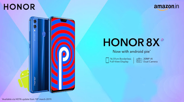 Honor 8xPie Update india