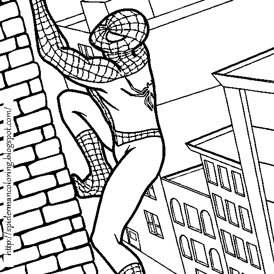 Download Spiderman Coloring Book Page