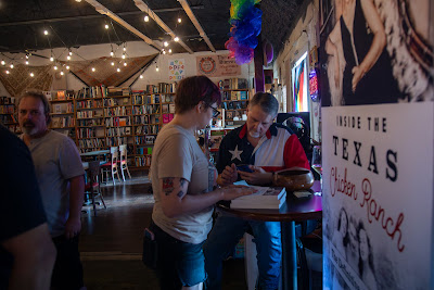 Jayme Blaschke book signing for Inside the Texas Chicken Ranch at the Book Burrow in Pflugerville, TX