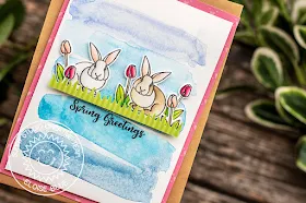 Sunny Studio Stamps: Spring Greetings Sunny Sentiments Spring Themed Card by Eloise Blue