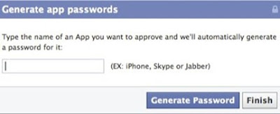 facebook app password