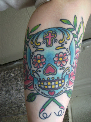 Greaser Mexican Skull Tattoo by ~someofthathomegrown. sugar