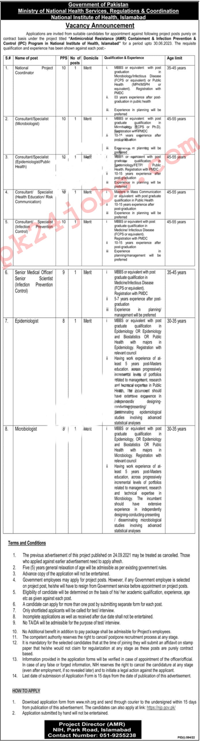 Institute Of Health Jobs 2022 – Government Jobs 2022