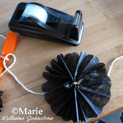 Sticky tape used to stick the Halloween decoration into position