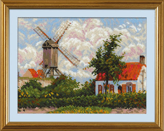 Cross-stitch Riolis 1702 «Windmill at Knokke»