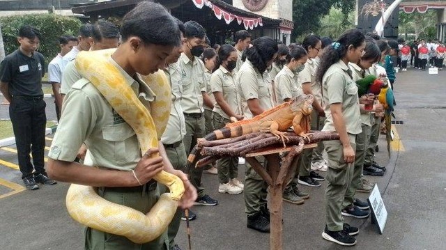 It turns out that many animals participated in the flag ceremony of the Republic of Indonesia's Birthday