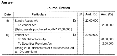 Solutions Class 12 Accountancy Part II Chapter -2 (Issue and Redemption of Debentures)