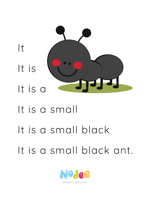 Reading fluency for kids - The Ant story - Letter A