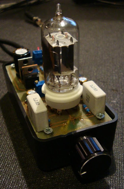 12AU7 Valve / IRF510 Mosfet with LM317 CCS Headphone Amplifier