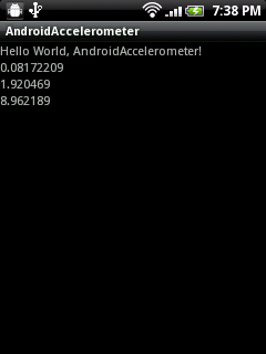 Detect Android Accelerometer sensor changed