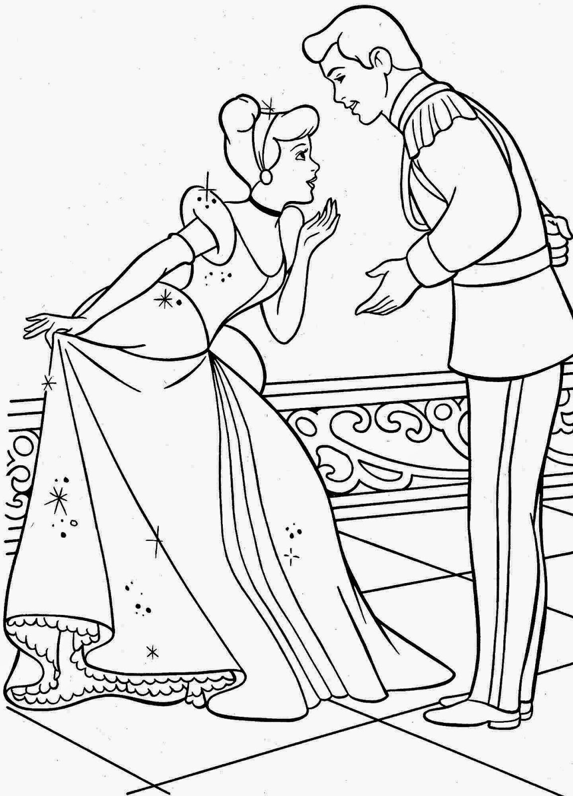 14 Gambar Mewarnai Princess Cinderella Untuk Anak Terbaru